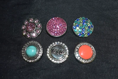 Assorted GINGER SNAPS Jewelry Lot of 5 & 1 Unbranded Total 6 Snaps 3/4"D - Image 1 of 4