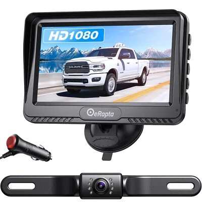 Backup Camera 4.3''HD 1080P Front Rear View Monitor kit IP69 Waterproof Night... - Image 1 of 4