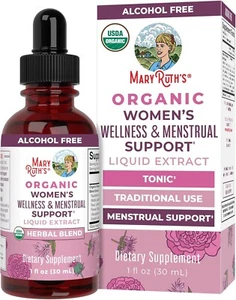 USDA Organic Women's Wellness Herbal Drops for Menstrual Support 1 Fl Oz - Picture 1 of 8