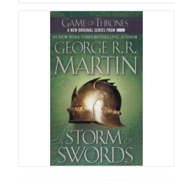A STORM OF SWORDS by George RR Martin paperback book FREE SHIP game of thrones - Image 1 of 1