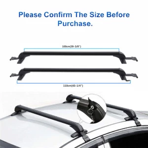 For Ford Edge 2007-2023 43.3" Car Top Roof Rack Cross Bar Luggage Cargo Carrier - Picture 1 of 11