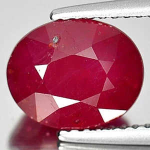 Red Ruby 4.28 Ct. Oval Shape 9.7 x 8 Mm. Natural Gemstone Madagascar - Picture 1 of 6