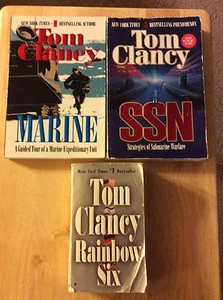Tom Clancy Novels, Lot Of 3, Paperback, English - Picture 1 of 5