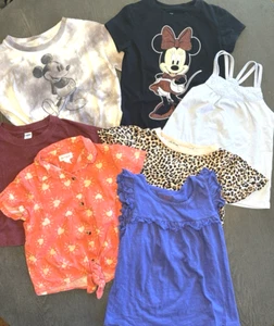 7 Piece Lot little girl shirts 6, 6X,6-7 , Disney, Cat and Jack, Old Navy - Picture 1 of 3