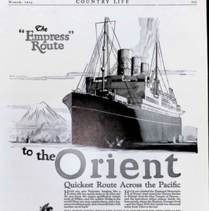 Steam Ship Canadian Express To The Orient Print Ad 1923 ( 13 1/2" X 9 1/4" ) - Picture 1 of 2