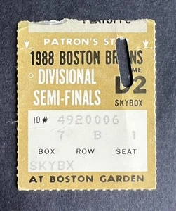 1988 Semi-Finals Game 2 Buffalo Sabres vs Boston Bruins Ticket Stub 4/7/88 - Picture 1 of 1