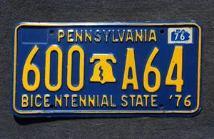 1976 Pennsylvania BICENTENNIAL STATE License Plate - Picture 1 of 3