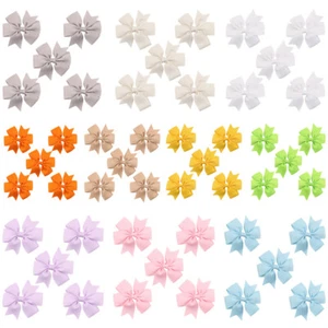 5 PCS Baby Infant Girl Kids Cute Headwear Ribbon Bows Hair Clips Accessories - Picture 1 of 11