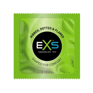 100 EXS Ribbed Dotted & Flared Condoms Extreme 3 in 1 provides great pleasure UK - Picture 1 of 3