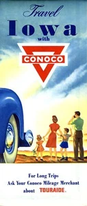 1953 Conoco Road Map: Iowa NOS - Foto 1 di 1