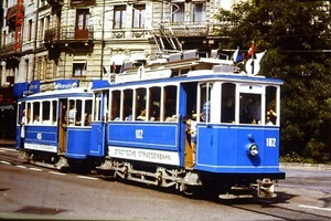 Four 35mm Original Colour Tram Slides Zurich Tramways Variety - Picture 1 of 4