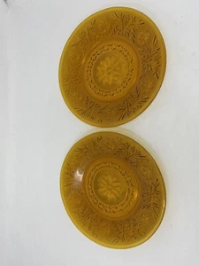 Anchor Hocking desert gold sandwhich glass plates - Picture 1 of 5