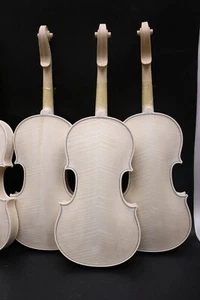 1x Unfinished Violin 4/4 for DIY Master Tiger Flame Maple Spruce Handmade Violin - Picture 1 of 9