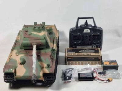 RC 1:16 heng long BB tank Leopard Panzer German Panther 2.4G Tamiya V7 Model UK - Image 1 of 4