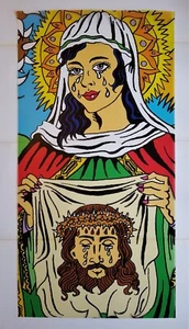 Sina Spatz Original Acetat Frauenportrait Pop Art Lichtenstein Warhol - Bild 1 von 3
