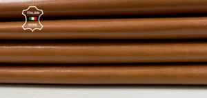 SIENNA BROWN Strong Italian Goatskin Goat Leather hide 2 skins 8+sqf 1.0mm C4373 - Picture 1 of 7