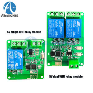 1-2 Channel DC 5V Relay Module ESP8266 ESP-01 WIFI Wireless Board IOT Smart Home