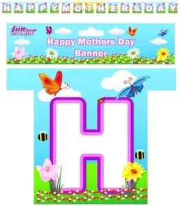 MOTHERS DAY BANNER BUNTING DECORATION GARLAND CUT OUT LETTERS OVER 250CM LONG - Picture 1 of 1