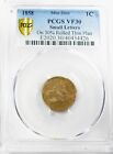 1858 Flying Eagle Cent on 30% Rolled Thin Planchet Mint Error PCGS VF30    (159)