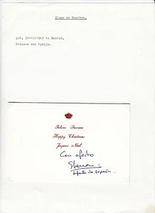 House Bourbon 18 Imprinted and Original Autographs Royalty France Spain (L6853) - Picture 1 of 18