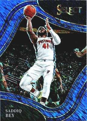 2021-22 Panini Select #213 Saddiq Bey Blue Shimmer Prizm Court Side - Image 1 of 2