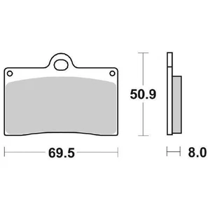 Pastillas de Freno Delantero Racing SBS 566 Dc Dual Carbono APRILIA RS 250 1995 - Imagen 1 de 4