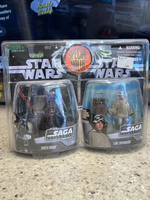 Hasbro Star Wars The Saga Collection Darth Vader & Luke Skywalker 3.75" Foto 1 de 4