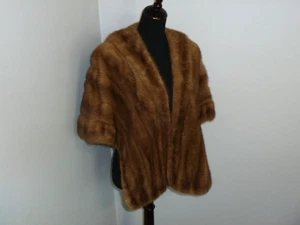 Klassische Vintage Nerz Stola 40er 50er Jahre GLEN-MODE Pelz Cape Kinderwagen-Hochzeit - Bild 1 von 12