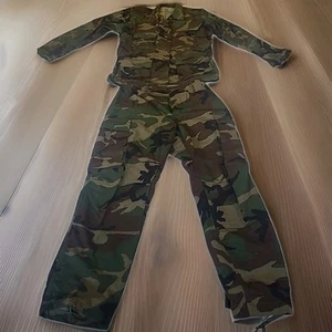 Vintage Military Woodland BDU Pants and New Shirt Mens For Hot Climate Med-Reg. - Picture 1 of 6