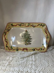 Spode Portmeirion Christmas Tree Annual Dessert Tray 12” Holiday Serveware - Picture 1 of 4