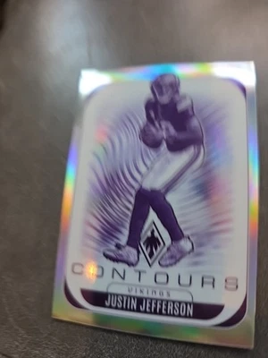 2023 Panini Phoenix - Contours Justin Jefferson #CON-1 Silver Seismic - Image 1 of 2