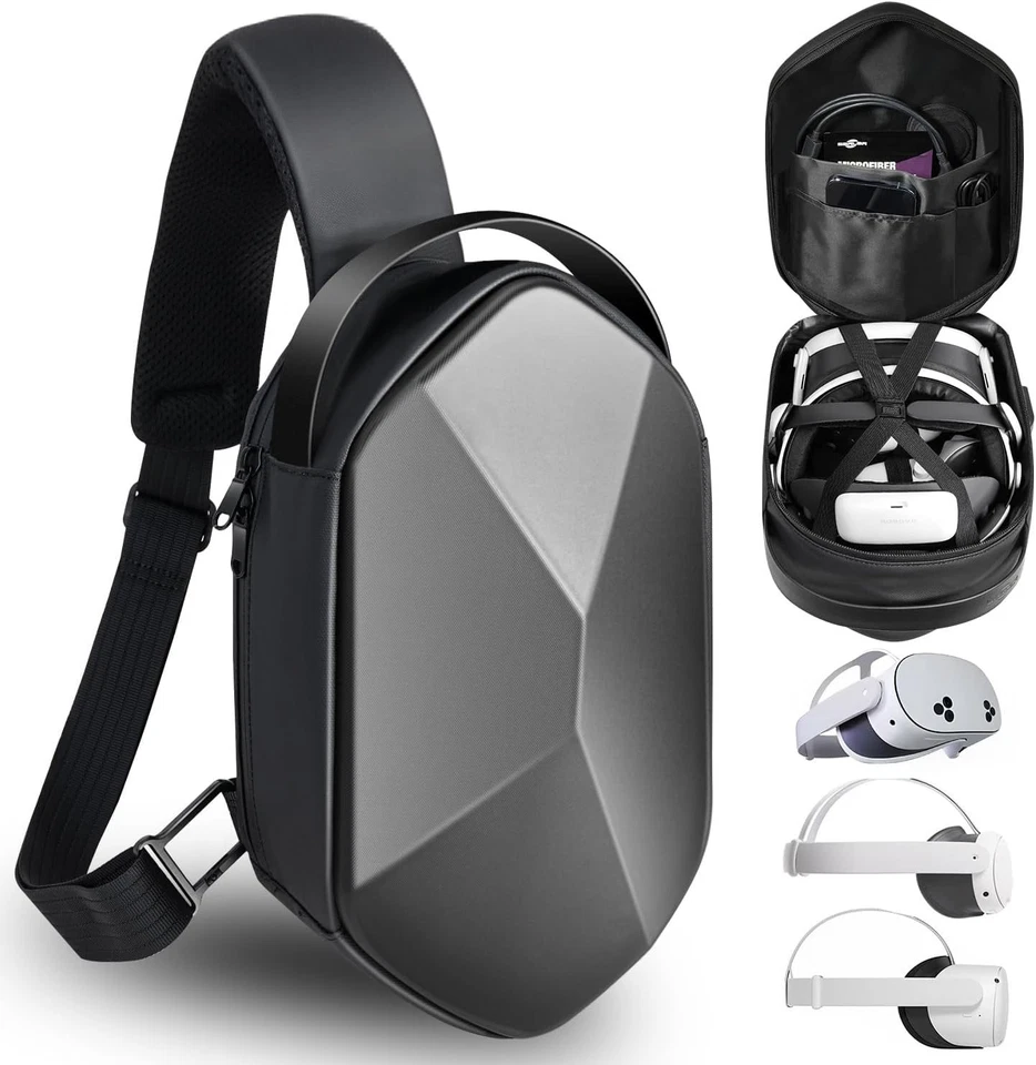 Sarlar Design Fashion Hard Travel Case for Oculus Quest 2 Headset and Touch CONT