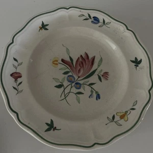 6 Longchamp Tulpe Blumen Mehrfarbig 10" Runde SPEISETELLER Frankreich. gebraucht - Bild 1 von 3