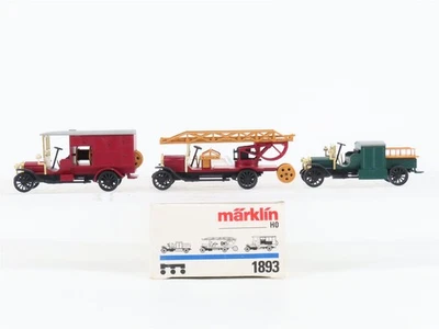 HO 1:87 Scale Marklin 1893 Die-Cast Old Timer Fire Trucks Set of 3  - Image 1 of 4