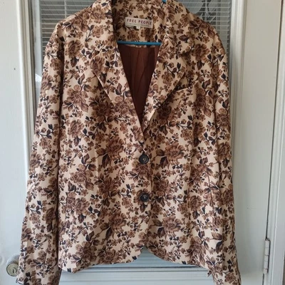 Free People Floral Jacket Blazer Long Sleeve New W/Tags Women's Large - Image 1 of 4