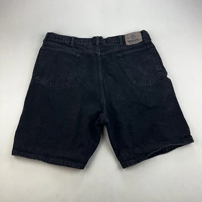 Pantalones Cortos Jeans Wrangler De Colección Para Hombre 40 Negros Denim Calce Relajado Lavado Carbón Años 90 Foto 1 de 4
