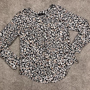 Apt. 9 Essentials Floral Blouse Womens PS Petite Small Bohemian Chic Business - Picture 1 of 12