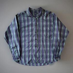 Vintage Patagonia Shirt Medium Multicolor Long Sleeve Button Up Argyle Outdoors - Picture 1 of 8