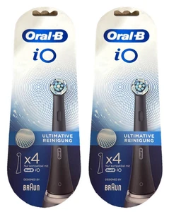 2x Ersatz Oral B iO Ultimate Clean 4er Pack = 8 ct Bürstenköpfe insgesamt - Schwarz - Bild 1 von 2