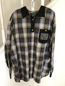 8732 BLACK MULTI-COLOR BUTTON Jeezy Hip Hop SHIRT MENS - Picture 1 of 5