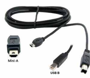 CABLE USB B mâle vers MINI USB A mâle 1.8 m mètres neuf ...TOP QUALITÉ BLINDÉ