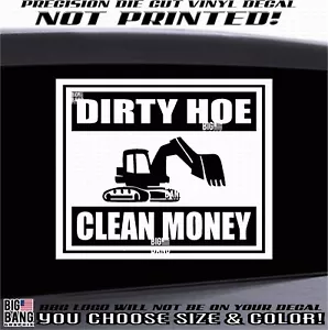 Backhoe Heavy Equipment Operator Vinyl Decal Sticker Funny Gag Humor Gift USA - Foto 1 di 4