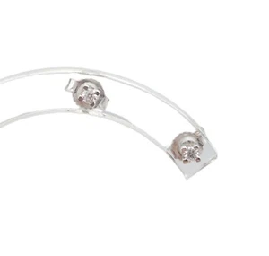 Pendientes de Mujer A Lobo, Punto de Luz Hecho de Oro Blanco 18kt con Diamante - Imagen 1 de 9