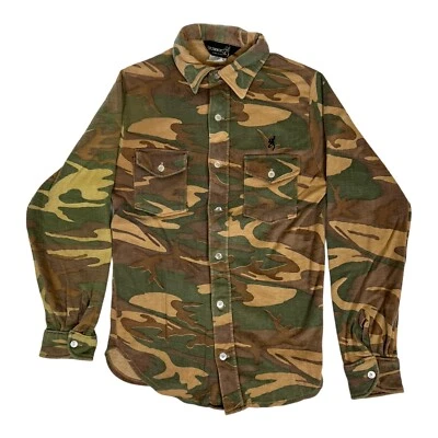 Vintage Browning Camo Longsleeve Button Up Shirt Made In USA Hunting  Size Small - Image 1 of 4