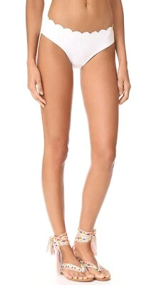 Parte inferior de bikini hipster festoneada Kate Spade New York para mujer talla mediana (blanco) Foto 1 de 2