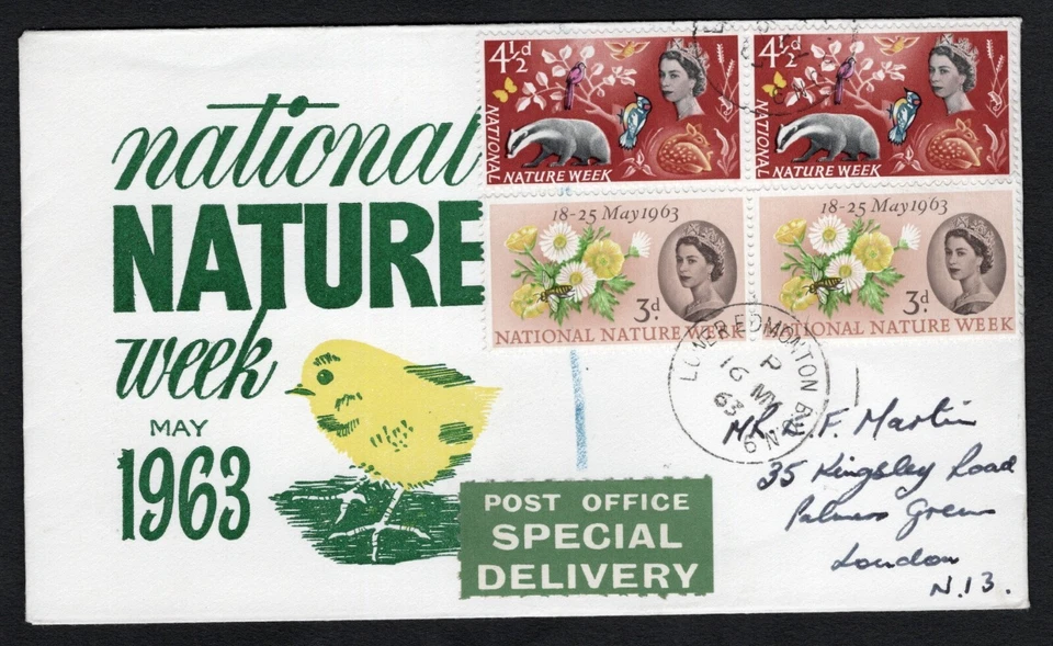 1963  First Day Cover  NATURE WEEK  Special Delivery  2 SETS Excellent  Quality  - Image 1 of 1