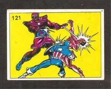 1980 Marvel Super Heroes Venezuela Sticker Captain America #121 Error SUPER RARE