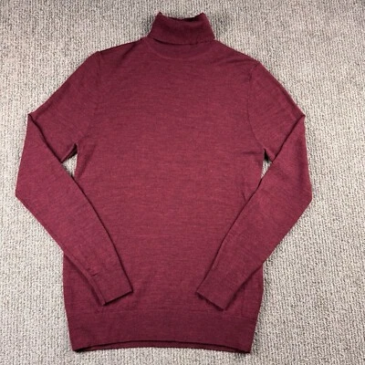 Superdry Mujer Studios M 100% Lana Merino Cuello Alto Suéter Cuello Redondo Túnica Foto 1 de 4