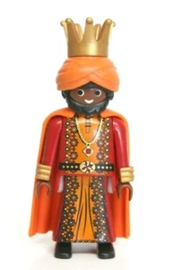 Playmobil Figure Christmas Nativity Ethnic Black Wiseman King w/ Cape Crown 9497 - Picture 1 of 2