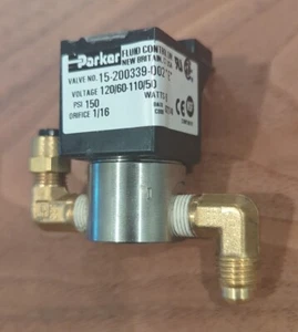 Parker 15-200339-002 "E" Soldenoid Valve 150psi 1/16" Orifice, 3M1S1P3 - NEW - Picture 1 of 4